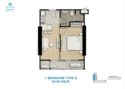 1 Bed Room Unit Plan