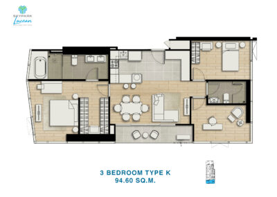 2 Bed Room Unit Plan
